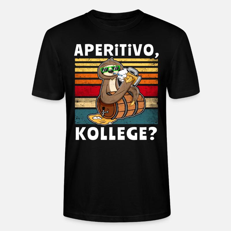 Bier Faultier Trinksprüche - Stanley/Stella Unisex Bio-T-Shirt CRAFTER - Schwarz