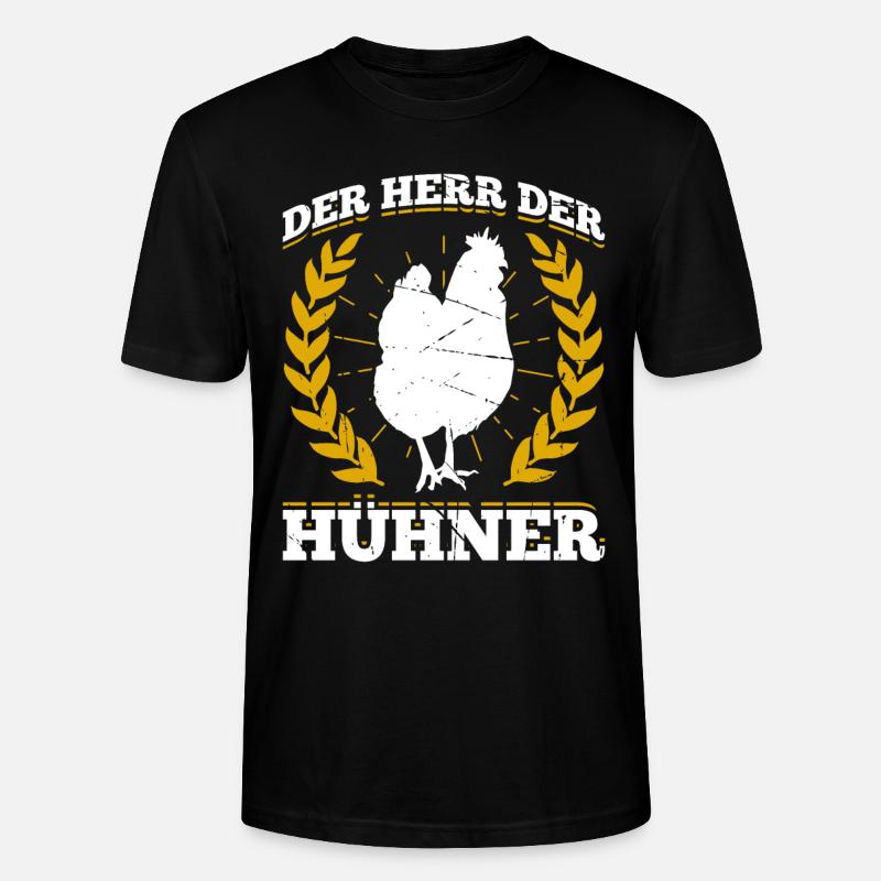 Der Herr Der Hühner Geschenk - Stanley/Stella Unisex Bio-T-Shirt CRAFTER - Schwarz