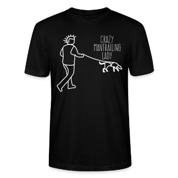 Mantrailing Lady Search Dog Mantrailer - Stanley/Stella CRAFTER Unisex Organic T-Shirt - black - Front - Alina (178cm) & Michal (187cm)
