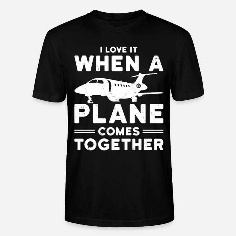 Airline Pilot Flugzeug Fluggesellschaft LInienflug - Stanley/Stella Unisex Bio-T-Shirt CRAFTER - Schwarz