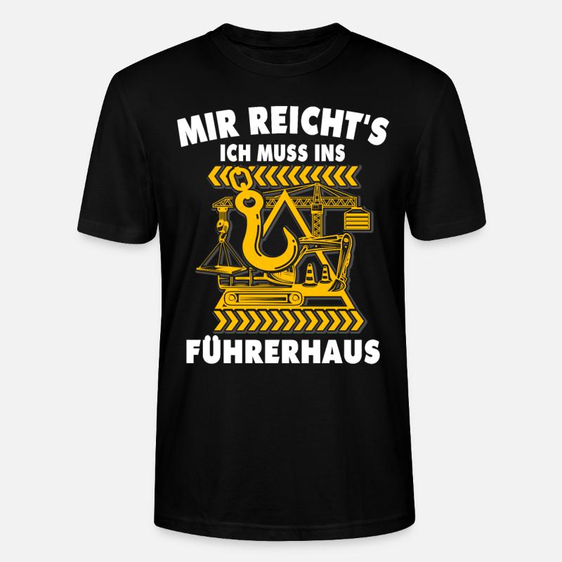 Kranführer Kranfahrer Kran - Stanley/Stella Unisex Bio-T-Shirt CRAFTER - Schwarz