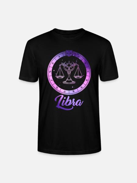 Libra Zodiac Sign Gift Libra - Stanley/Stella CRAFTER Unisex Organic T-Shirt - black