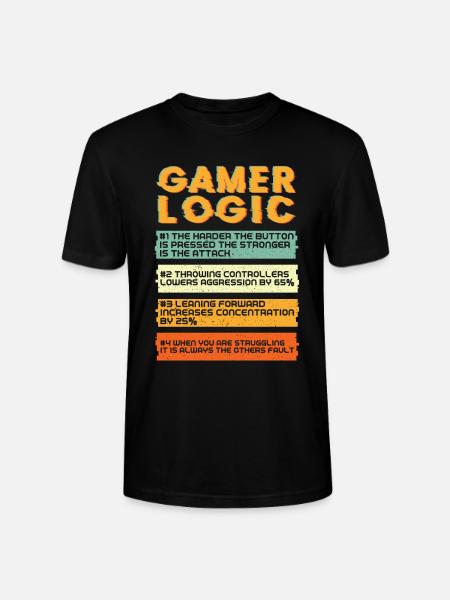 Gamer Logic Gaming - Stanley/Stella CRAFTER Unisex Organic T-Shirt - black