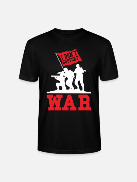 Pacifist Peace Anti-War Saying - Stanley/Stella CRAFTER Unisex Organic T-Shirt - black