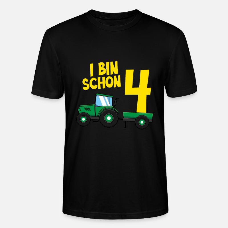 Ich bin schon 4 - Stanley/Stella Unisex Bio-T-Shirt CRAFTER - Schwarz