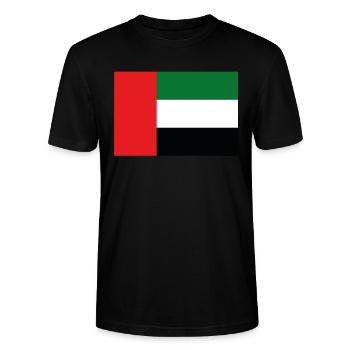 Drapeau officiel des Émirats arabes unis Émirats arabes unis Émirati - T-shirt bio CRAFTER Stanley Stella Unisexe - noir - Devant - Alina (178cm) & Michal (187cm)