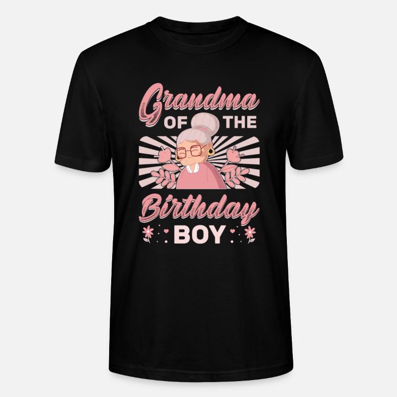 Grand-mère de l’enfant d’anniversaire - T-shirt bio CRAFTER Stanley Stella Unisexe - noir
