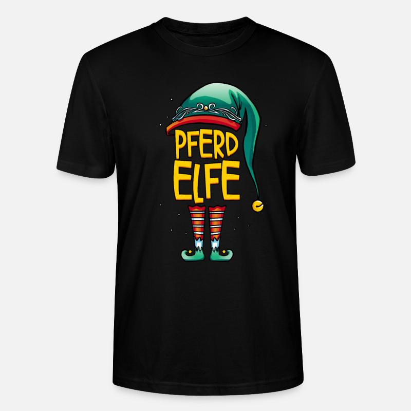 Elfe Pferde - Stanley/Stella Unisex Bio-T-Shirt CRAFTER - Schwarz