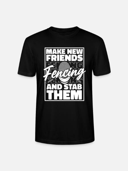 Fencing Fencer - Stanley/Stella CRAFTER Unisex Organic T-Shirt - black