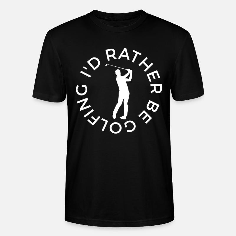 Golf Spieler Spruch Geschenkidee - Stanley/Stella Unisex Bio-T-Shirt CRAFTER - Schwarz