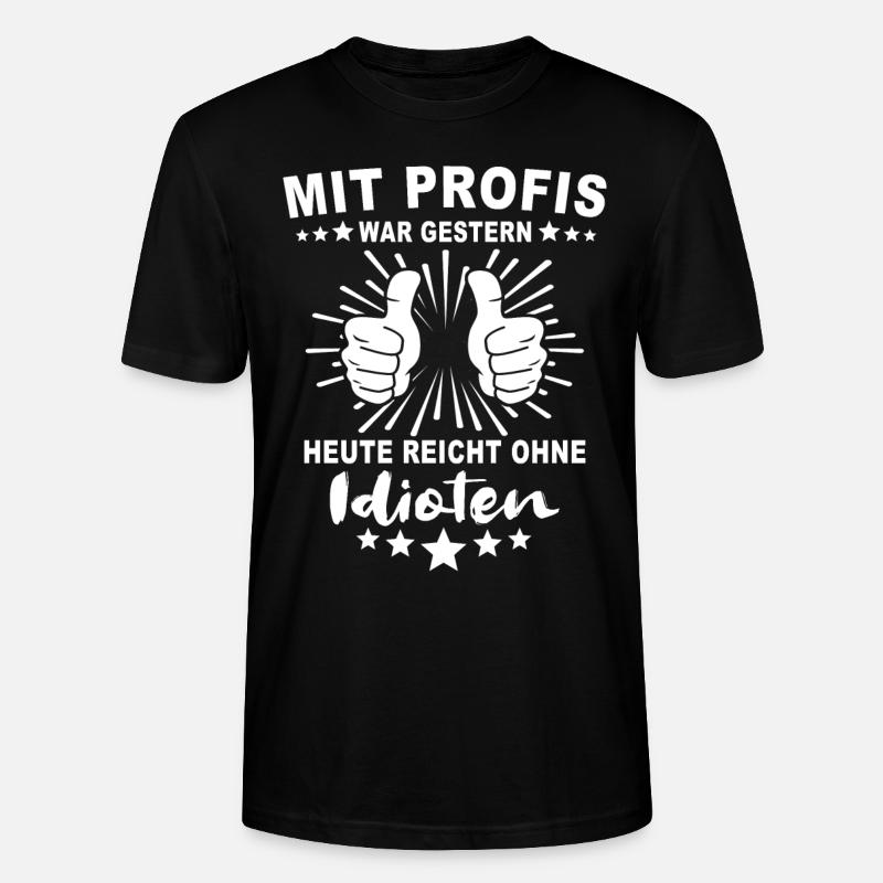Profis Arbeiten Handwerker - Stanley/Stella Unisex Bio-T-Shirt CRAFTER - Schwarz