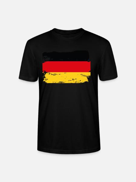 Official Germany Flag German Country Pride Vintage - Stanley/Stella CRAFTER Unisex Organic T-Shirt - black