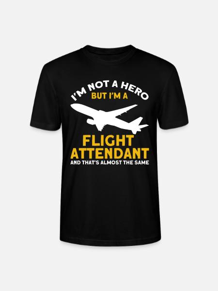 Flight Attendant Stewardess Cabin Crew - Stanley/Stella CRAFTER Unisex Organic T-Shirt - black