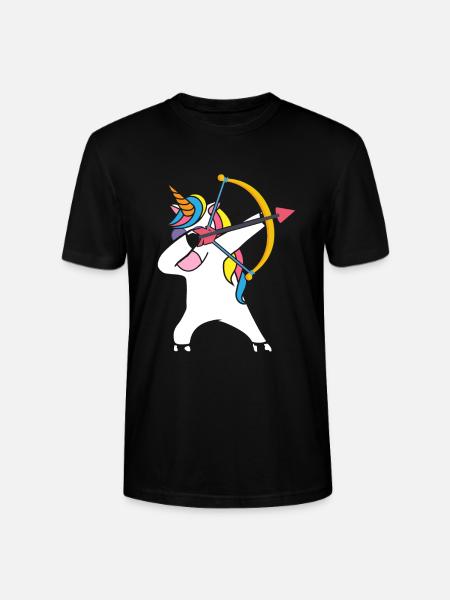 Dabbing Einhorn Bogenschießen - Stanley/Stella Unisex Bio-T-Shirt CRAFTER - Schwarz