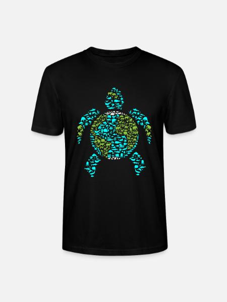 Earth Day Everyday Turtle - Stanley/Stella CRAFTER Unisex Organic T-Shirt - black