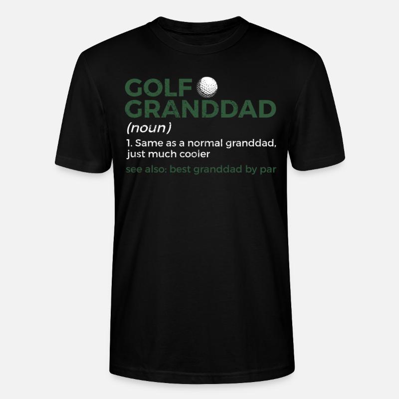 Golf Spieler Spruch Geschenkidee - Stanley/Stella Unisex Bio-T-Shirt CRAFTER - Schwarz
