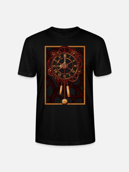Steampunk Wall Clock Gears - Stanley/Stella CRAFTER Unisex Organic T-Shirt - black