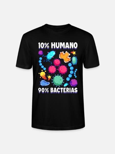 10 Human 90 Bacteria Biology Science - Stanley/Stella CRAFTER Unisex Organic T-Shirt - black