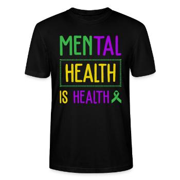 Psychische Gesundheit ist Gesundheit Psychische Gesundheit Bildung - Stanley/Stella Unisex Bio-T-Shirt CRAFTER - Schwarz - Vorne - Alina (178cm) & Michal (187cm)