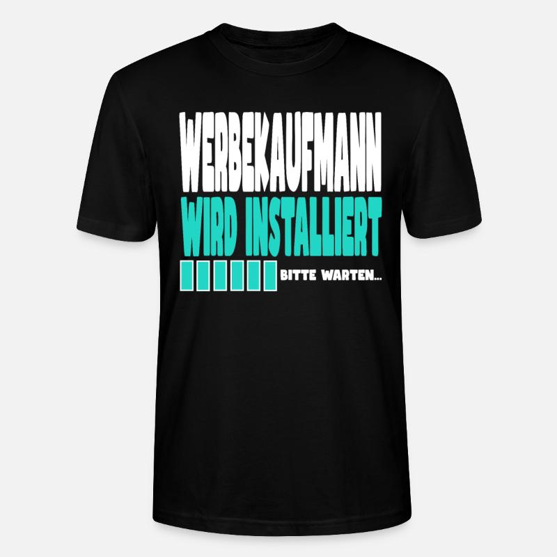 Werbekaufmann wird installiert - Stanley/Stella Unisex Bio-T-Shirt CRAFTER - Schwarz