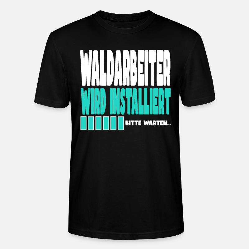Waldarbeiter wird installiert - Stanley/Stella Unisex Bio-T-Shirt CRAFTER - Schwarz