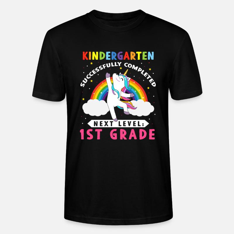 Kindergarten Successfully Completed Einhorn - Stanley/Stella Unisex Bio-T-Shirt CRAFTER - Schwarz