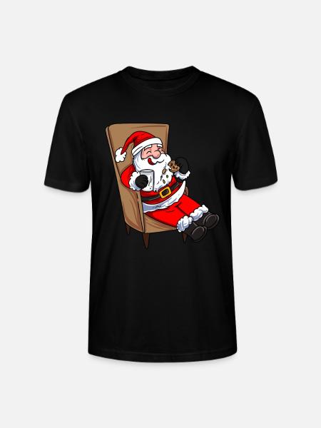 Weihnachtsmann isst Plätzchen - Stanley/Stella Unisex Bio-T-Shirt CRAFTER - Schwarz