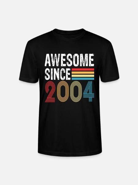 Awesome Since 2004 Birthday 2004 Vintage 2004 - Stanley/Stella CRAFTER Unisex Organic T-Shirt - black