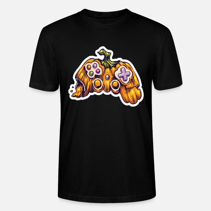 Pumpkin Joystick Controller Gamer - T-shirt bio CRAFTER Stanley Stella Unisexe - noir