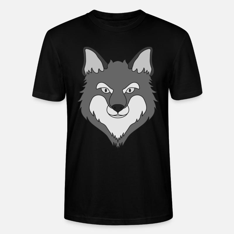 Fuchs Waldtier Design mit Tierkopf - Stanley/Stella Unisex Bio-T-Shirt CRAFTER - Schwarz