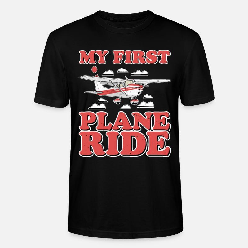 My First Plane Ride 50 - Stanley/Stella Unisex Bio-T-Shirt CRAFTER - Schwarz