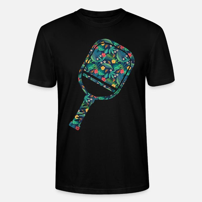 Fleur de pickleball florale - T-shirt bio CRAFTER Stanley Stella Unisexe - noir
