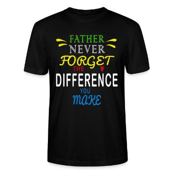 Du machst jeden Tag einen Unterschied - Stanley/Stella Unisex Bio-T-Shirt CRAFTER - Schwarz - Vorne - Alina (178cm) & Michal (187cm)