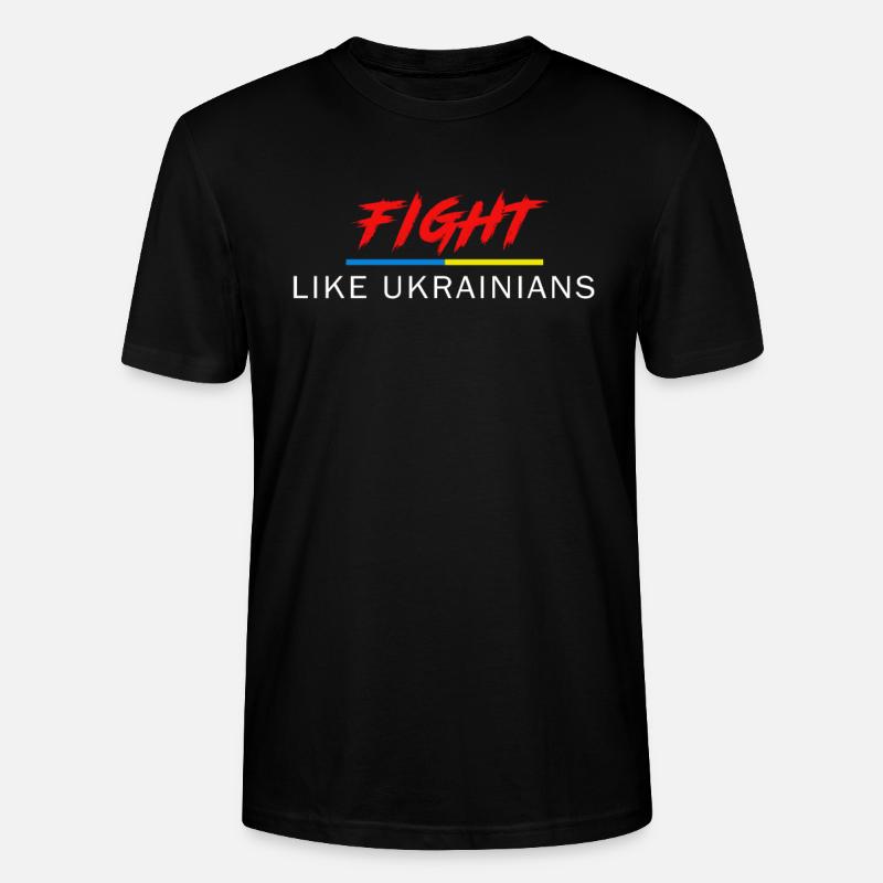 Combattez comme les Ukrainiens - T-shirt bio CRAFTER Stanley Stella Unisexe - noir