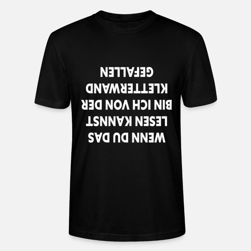 Klettern Kletterer Kletterwand Bergsteiger - Stanley/Stella Unisex Bio-T-Shirt CRAFTER - Schwarz