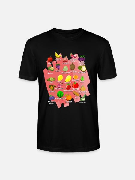 Gemüse-Alphabet - Stanley/Stella Unisex Bio-T-Shirt CRAFTER - Schwarz