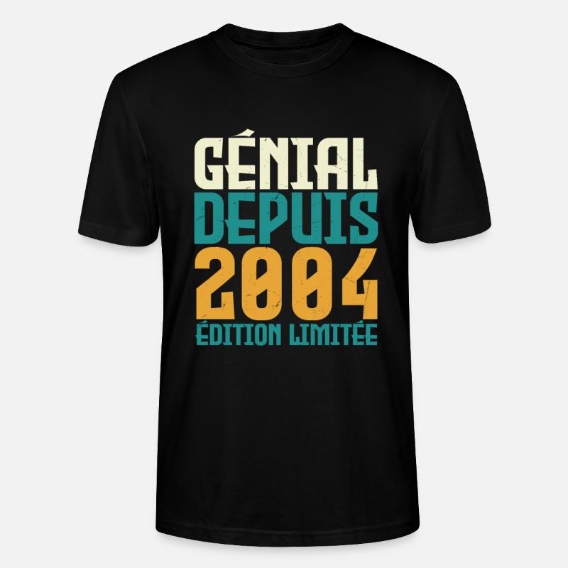 Génial depuis 2004 - T-shirt bio CRAFTER Stanley Stella Unisexe - noir