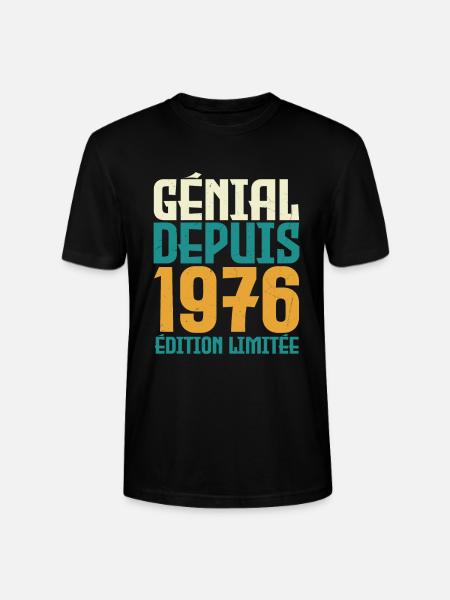 Génial depuis 1976 - T-shirt bio CRAFTER Stanley Stella Unisexe - noir