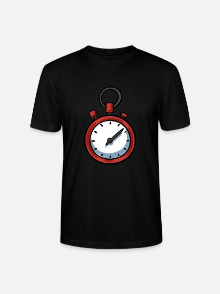 Clock Stopwatch - Stanley/Stella CRAFTER Unisex Organic T-Shirt - black
