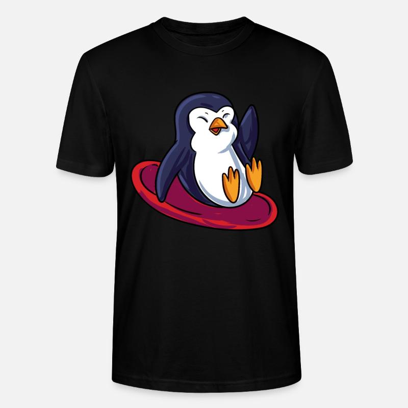 Pinguin Schlitten - Stanley/Stella Unisex Bio-T-Shirt CRAFTER - Schwarz