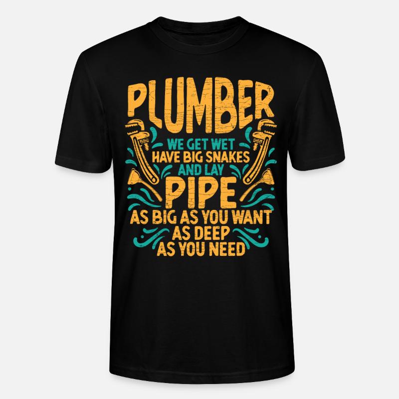 Plumber Geschenk Klempner - Stanley/Stella Unisex Bio-T-Shirt CRAFTER - Schwarz