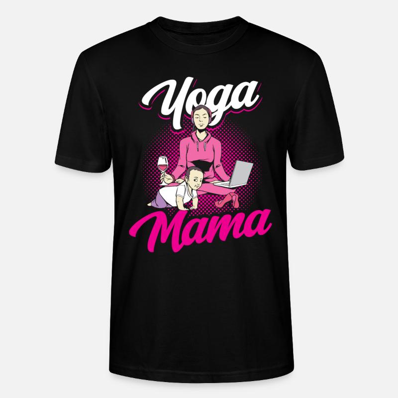 Yoga Mama Mami Hobby Mutter - Stanley/Stella Unisex Bio-T-Shirt CRAFTER - Schwarz