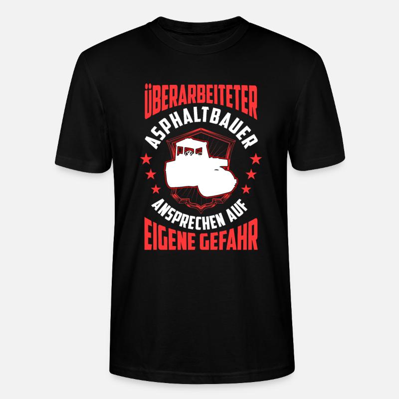 Überarbeiteter Asphaltbauer Asphaltierer - Stanley/Stella Unisex Bio-T-Shirt CRAFTER - Schwarz