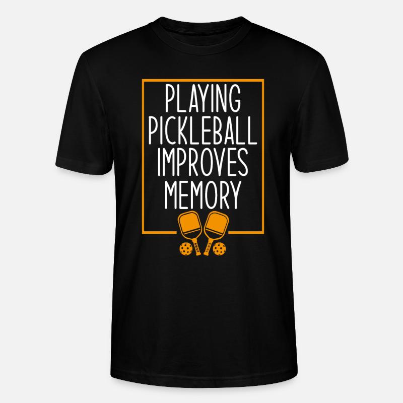 Playing Pickleball Improves Memory - Stanley/Stella CRAFTER Unisex Organic T-Shirt - black