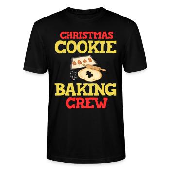 Weihnachten Backen Plätzchen Kekse Lebkuchen - Stanley/Stella Unisex Bio-T-Shirt CRAFTER - Schwarz - Vorne - Alina (178cm) & Michal (187cm)