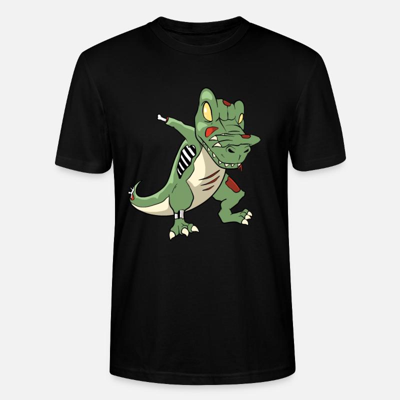 Dabbing Zombi T-Rex - T-shirt bio CRAFTER Stanley Stella Unisexe - noir