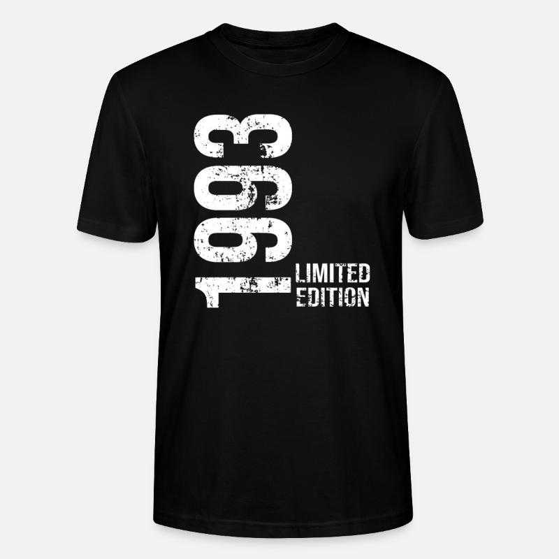1993 Limitierte Auflage - Stanley/Stella Unisex Bio-T-Shirt CRAFTER - Schwarz