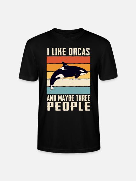 Späckhuggare Späckhuggare Ocean Djurvalar - Ekologisk T-shirt CRAFTER unisex från Stanley/Stella - svart