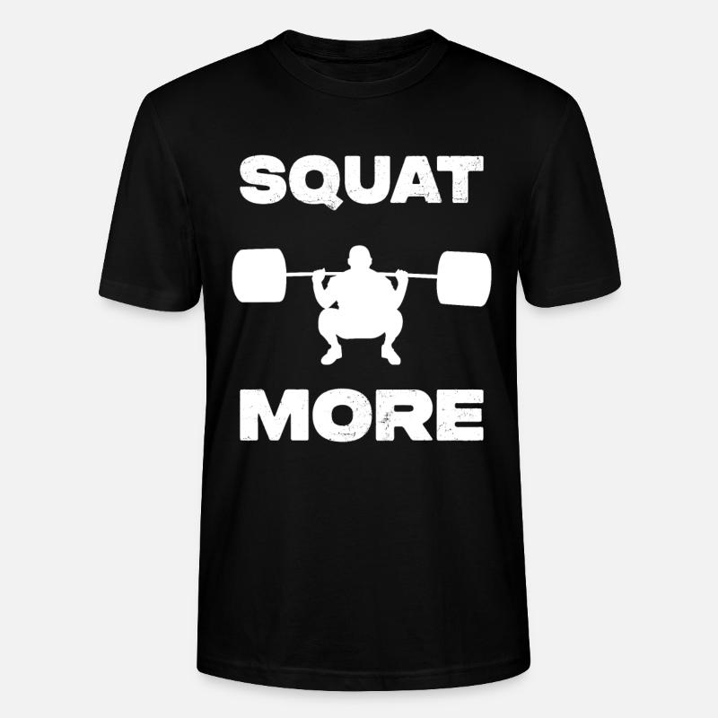 Squat More - Stanley/Stella Unisex Bio-T-Shirt CRAFTER - Schwarz