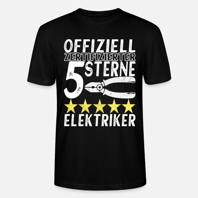 Technicien électricien en électronique - T-shirt bio CRAFTER Stanley Stella Unisexe - noir